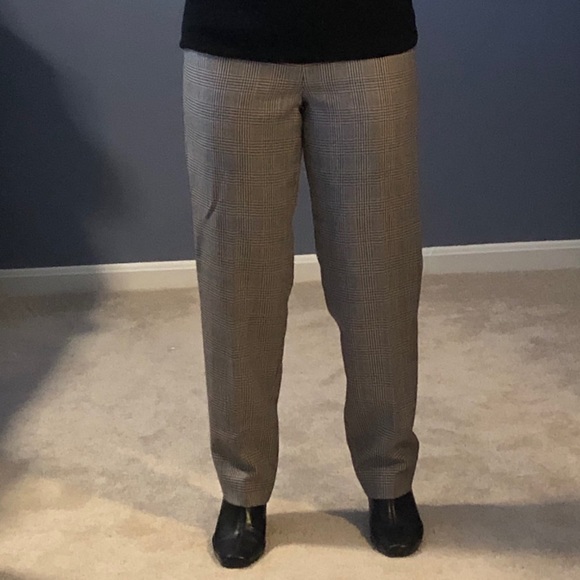 NWT TALBOTS 100% Wool Plaid Trousers 4P - Picture 3 of 7